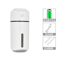 车载加湿器无线可充电款大喷雾车香薰汽车空气小型加香水补水迷你|充电款[白]无线加湿+七彩炫动灯