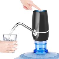 桶装水抽水器矿泉饮水机出水家用电动纯净水桶按压水器自动上水泵|M1经典款雅黑(速充耐用)304不锈