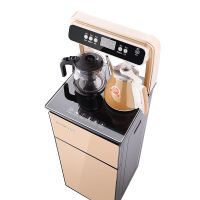 家用饮水机立台式制冷制热全自动上水下置水桶小型智能遥控茶吧机|龙门款香槟金(智能遥控+双显彩屏) 冰温热
