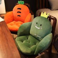 可爱坐垫靠垫一体办公室久坐座椅屁股凳子椅垫厚垫子靠背座垫地上