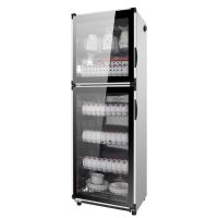 消毒柜商用单双门碗筷消毒碗柜家用立式小型消毒柜餐具台式大容量|380升双门钢琴烤黑箱体