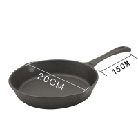 铸铁平底锅荷兰松饼煎锅不粘锅牛排烤箱烤盘北非蛋锅电磁炉|长柄20cm,柄长14.5cm1.1kg(1-2人食)