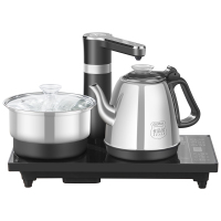 茶具一体泡茶专用茶桌茶台烧水壶全自动上水电热水壶茶几嵌入式|[尺寸20X37]不锈钢款水柱自动旋转