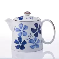 陶瓷滤杯滴漏式冲手冲咖啡壶套装日式手绘咖啡壶杯器具|古染花壶