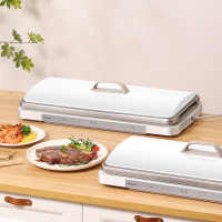 多功能料理锅聚嗨锅家用烤肉炉聚嗨盘m1烧烤火锅一体电烤盘|银白色