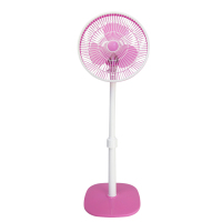 电风扇宿舍伸缩落地扇便携式台式家用小型学生小风扇立式风扇|摇头网罩[方底盘]粉色+3米定时