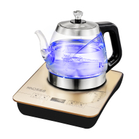 水壶烧水上水热电磁泡茶壶全自动美能迪玻璃养生壶底部上水器手柄|D款手柄上水(塑料手柄带遥控)