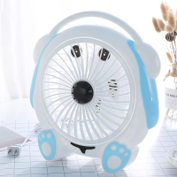 便宜台式插电迷你电风扇宿舍儿童电扇办公室桌面卡通大白小|小白狗(自带1.3米线)