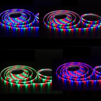 圆形led灯带跑马水高亮七彩户外圆三线室外变色霓虹灯闪光彩带 12V流水跑动红绿蓝三色10米起拍 其它 其它