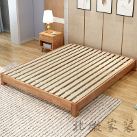 床架180cm×200cm北欧榻榻米床架简约现代日式矮床双人床架实木榻榻米架子床无床头1米21米8的床欧因