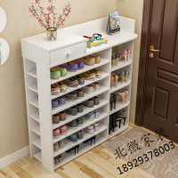 简约现代客厅 人造板式家具多功能置物架后防尘超大容量多层收纳宿舍鞋柜组合置物架玄关小鞋架靴架