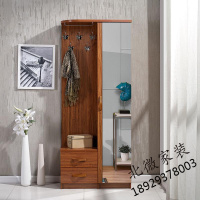 苏宁放心购厅柜衣帽柜穿衣镜子换鞋凳组合鞋柜带挂衣架多功能柜80cm玄关柜家具