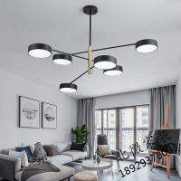 北欧后现代简约创意个性客厅LED吊灯大气家用铁艺设计师卧室灯具