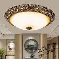 欧式复古吸顶灯卧室灯简欧彷古过道阳台LED圆形酒店美式灯具