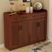 实木色鞋柜厅柜现代中式玄关柜23多层多功能大容量储物柜