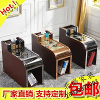 足浴茶几洗脚店沙发中间储物柜桑拿床边柜水杯柜带USB足疗茶几欧因