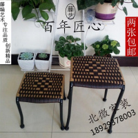 苏宁放心购藤编小方凳藤凳换鞋塑料餐桌凳茶几凳藤编靠背椅藤编小凳子欧因