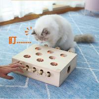 打地鼠猫玩具网红自嗨神器自动逗猫玩具小老鼠逗猫棒实木猫咪用品