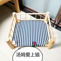 网红实木行军床宠物行军床猫咪狗狗木质宠物窝拆洗四季沙发床