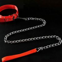 狗狗铁链子遛狗绳子狗链子小型中型大型犬牵引绳不锈铁链子|1.2米铁链+泡棉项圈 直径2.5mm[约10-20斤用]