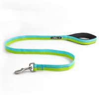 牵引绳狗狗小型犬中型拉布拉多高强尼龙狗链子狗脖套项圈狗狗用品|黄兰色1.2米牵引带 M码建议体重35-50斤