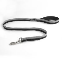 牵引绳狗狗小型犬中型拉布拉多高强尼龙狗链子狗脖套项圈狗狗用品|黑灰色1.2米牵引带 M码建议体重35-50斤