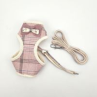 幼犬牵引绳泰迪狗链茶杯犬项圈小型犬小体狗绳铃铛超小号伸缩|苏格兰粉色 S(3-6斤)
