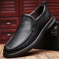 公牛四季男鞋2022秋冬季新款头层牛皮男鞋软面软底休闲鞋子中年舒适皮鞋男