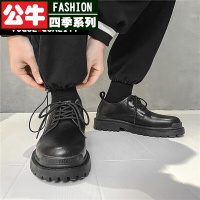 公牛四季男鞋黑色ins马丁靴男英伦高帮工装机车靴男潮鞋加绒百搭中帮短靴