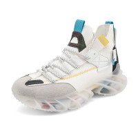 公牛四季男鞋男鞋刀锋爆米花舒适运动休闲鞋时尚百搭老爹鞋飞织 网布潮鞋2022夏季新款青年学生软底运动鞋男