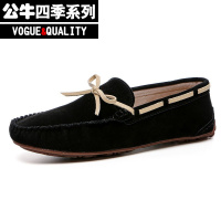 公牛四季男鞋时尚豆豆鞋男2022夏季新软面软底英伦潮流休闲鞋一脚蹬套脚懒人鞋网红精神小伙乐福鞋平底驾车鞋