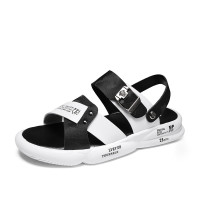 公牛四季男鞋沙滩鞋凉鞋男士室外穿脱两用夏天凉鞋2022夏天新款镂空透气潮鞋一字露趾凉拖防滑开车鞋青少年鞋