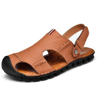 公牛四季男鞋凉鞋男夏季2022新款透气男鞋两用外穿凉拖鞋包头休闲沙滩鞋男夏天轻便防滑驾车鞋青年个性凉拖鞋