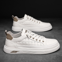 公牛四季男鞋男鞋2022年新款一脚蹬小白鞋男秋季板鞋真皮休闲懒人鞋子男士皮鞋