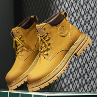 公牛四季男鞋大黄靴男2022年新款男士短靴百搭马丁靴网红ins潮工装靴高街秋季
