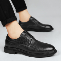 公牛四季男鞋皮鞋男商务正装2022新款男鞋真皮英伦内增高夏季透气男士西装鞋子