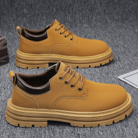 公牛四季男鞋马丁靴小黄靴2022年秋季新款男鞋机车工装英伦踢不烂低帮男款短靴