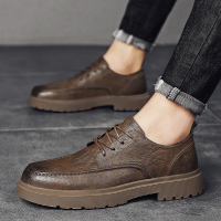 公牛四季男鞋男鞋2022新款秋季韩版潮流休闲鞋皮鞋男款英伦风商务正装复古潮鞋