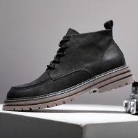 公牛四季男鞋马丁靴工装靴男鞋2022年新款秋季英伦风牛皮男士机车靴子低帮鞋子