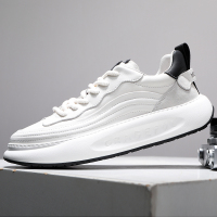 公牛四季男鞋2022新款男鞋真皮系带厚底老爹鞋透气运动气垫鞋休闲跑步鞋潮鞋男