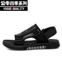 公牛四季男鞋沙滩鞋男鞋2022夏季新款凉鞋防滑耐磨软底牛皮百搭沙滩凉鞋韩版时尚日常户外休闲沙滩凉鞋男士潮