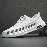 公牛四季男鞋欧洲站男鞋2022新款真皮小白鞋男潮流鳄鱼纹休闲鞋软底鞋子男板鞋