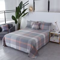天琴新款古韵新歌格子款床上用品三件套床单