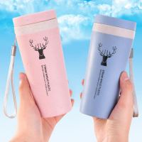 防摔保温杯水杯儿童杯子韩版女学生ins便携杯子简约塑料茶杯300ml