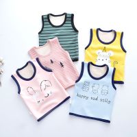 搭啵兔秋冬季儿童保暖背心中小童装加绒加厚毛马甲婴幼儿上衣男女孩外穿