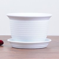 加厚防陶瓷塑料植物花盆特大号多肉树脂简约盆栽盆创意圆形小花盆