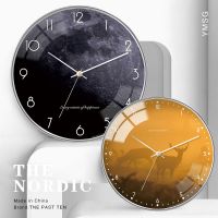 客厅钟表创意时尚现代简约静音挂钟卧室办公免打孔家用表