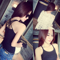 性感美背吊带背心女夏季学生内穿外搭露肩打底小吊带衫