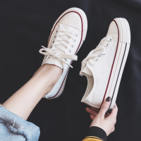 帆布鞋子女低帮学生百搭小白鞋女鞋2020新款春季韩版ulzng板鞋