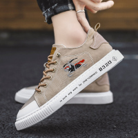 男鞋夏季透气潮流百搭男士休闲冰丝帆布板鞋一脚蹬懒人鞋开车布鞋